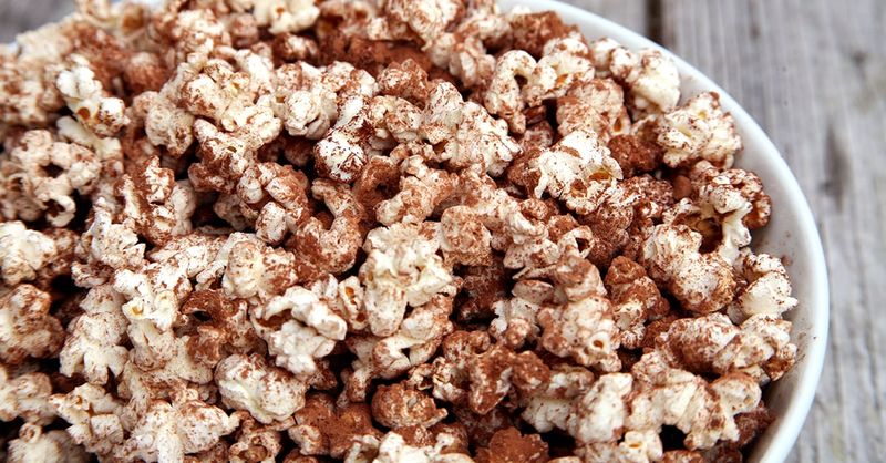 Air-Popped Popcorn With Cocoa Dusting