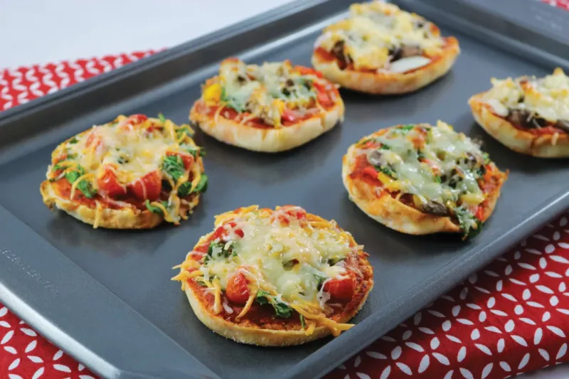 Mini Cheese And Tomato Pizza Slices