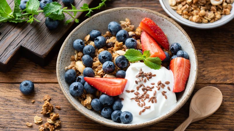 Sprinkled Over Yoghurt And Fruit