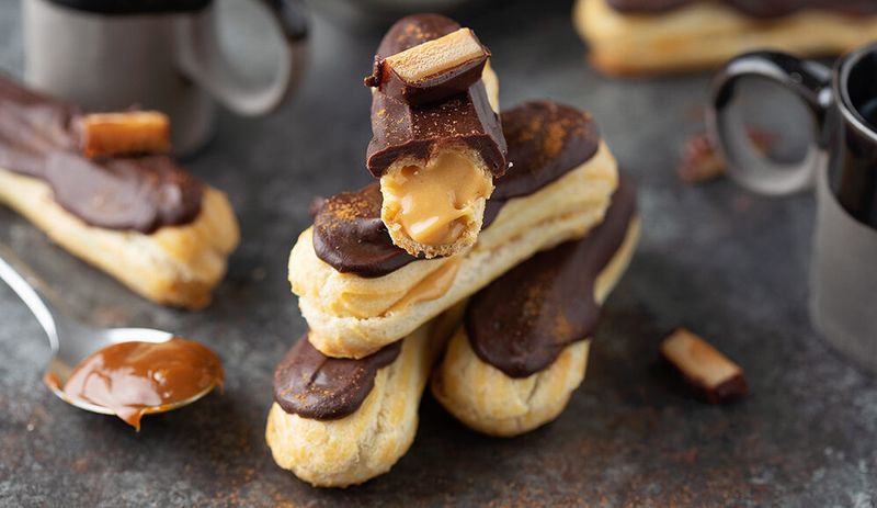 Chocolate Caramel Eclairs