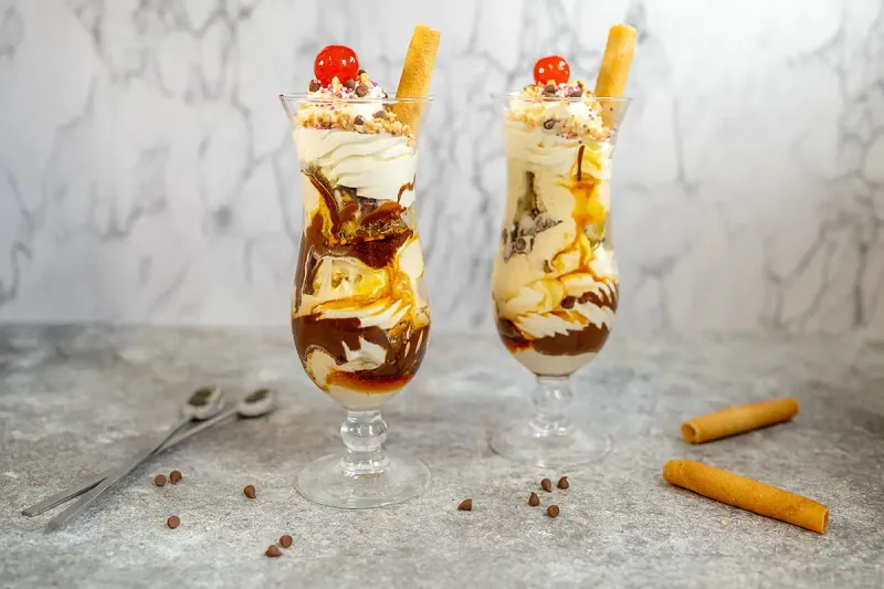 Chocolate Caramel Ice Cream Sundae