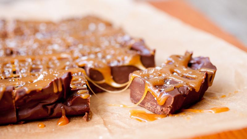 Chocolate Caramel Fudge Squares
