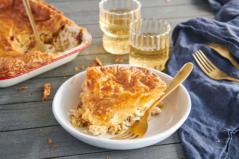 Chicken And Leek Pastry Pie