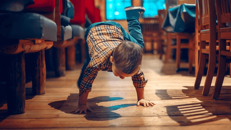 Letting Children Run Around Tables