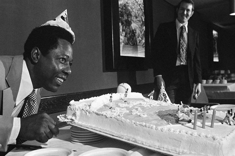 Hank Aaron's Baseball Tableau Cake, 1973