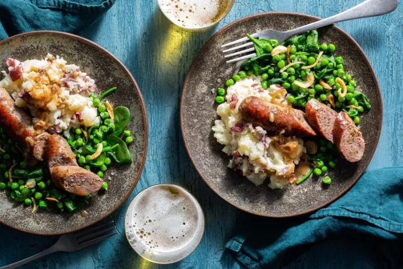 Sausage And Mash With Veg
