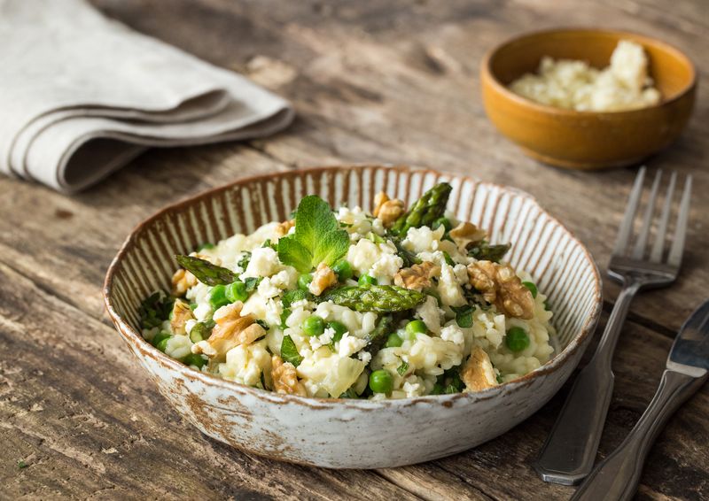 Vegetable Risotto With Peas And Parmesan
