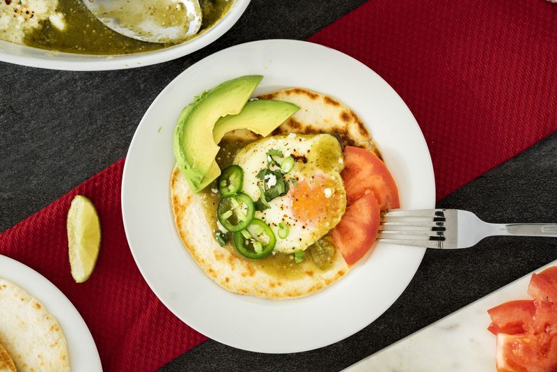 Salsa Verde Baked Eggs