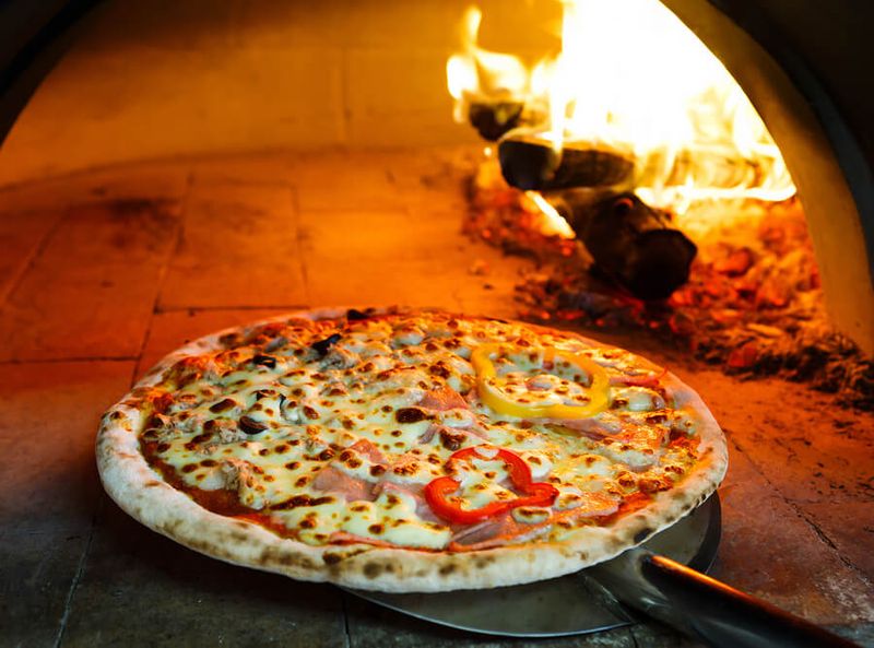 Margherita Pizza From A Wood Fired Pizzeria