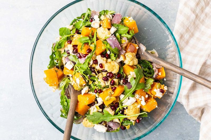 Roasted Squash And Feta Grain Salad