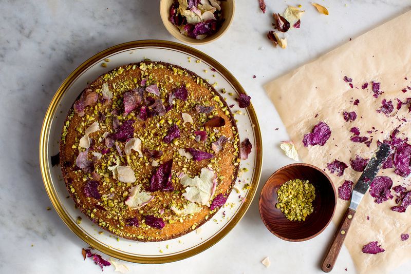 Rose Flavoured Pistachio Cake