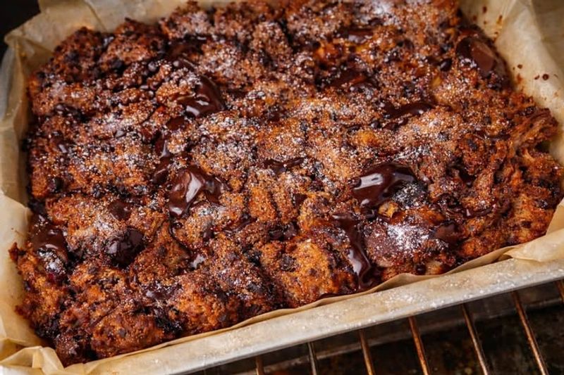 Caramel Chocolate Bread Pudding