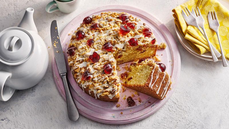 Almond And Cherry Bakewell Cake