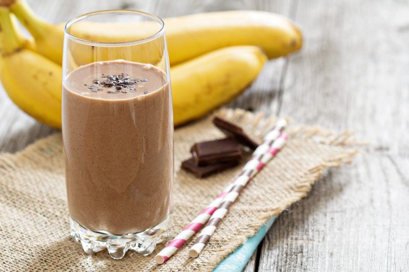 Chocolate Milk Smoothie With Banana