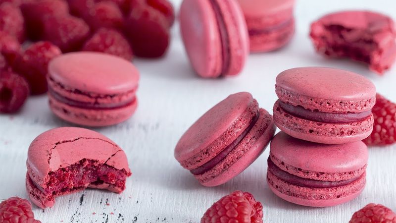 Chocolate Raspberry Macarons