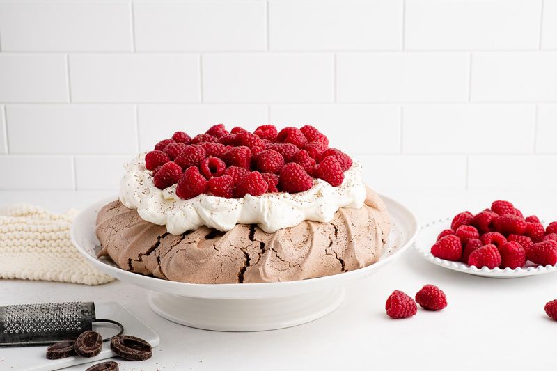 Chocolate Raspberry Pavlova