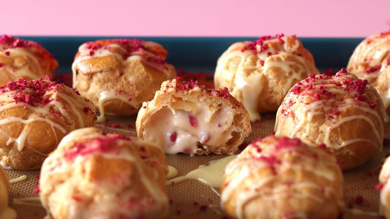 Chocolate Raspberry Choux Buns