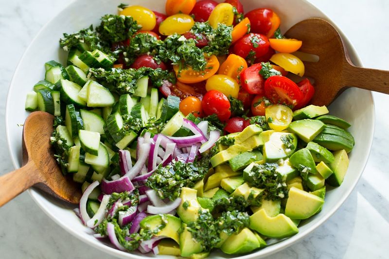 Avocado Salad With Vegetables