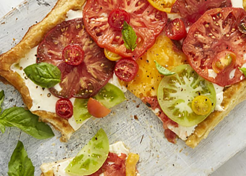 Vibrant Tomato And Mozzarella Tart