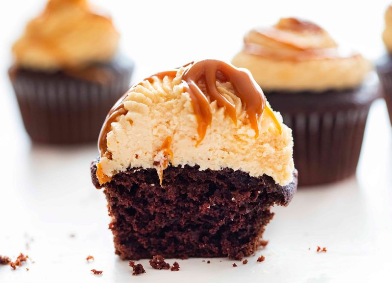 Salted Caramel Chocolate Cupcakes