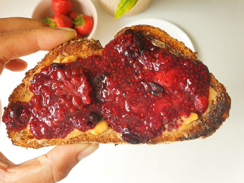 Peanut Butter And Jam Toast