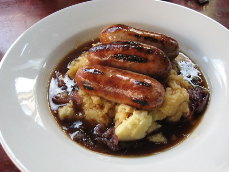 Sausage And Mash With Onion Gravy