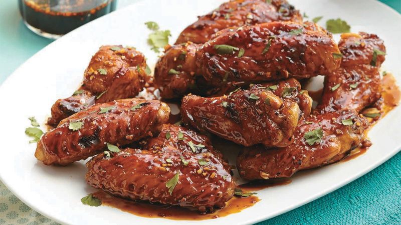 Sticky Honey And Garlic Chicken Wings