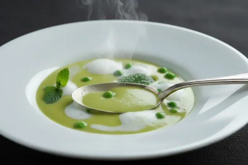 Creamy Pea And Mint Soup