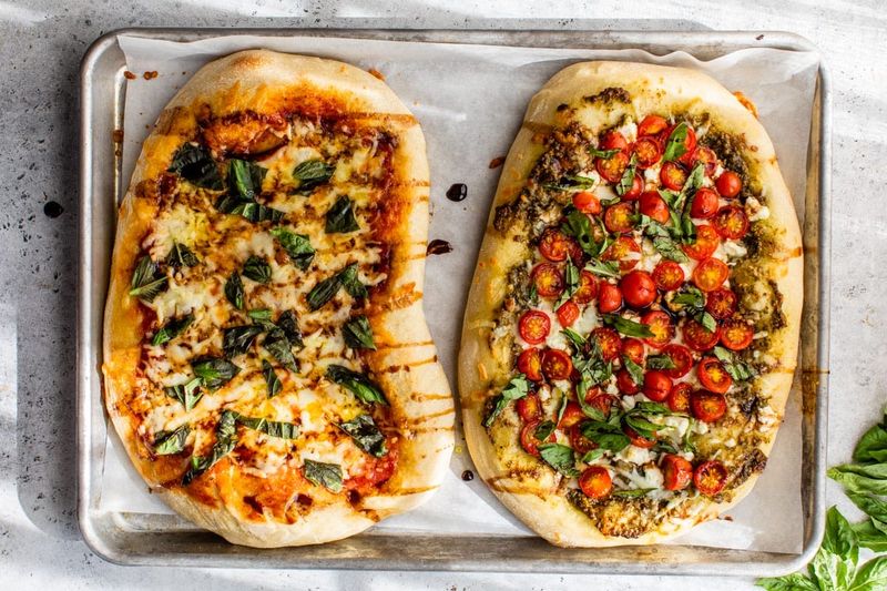 Mini Flatbread Pizzas With Custom Toppings