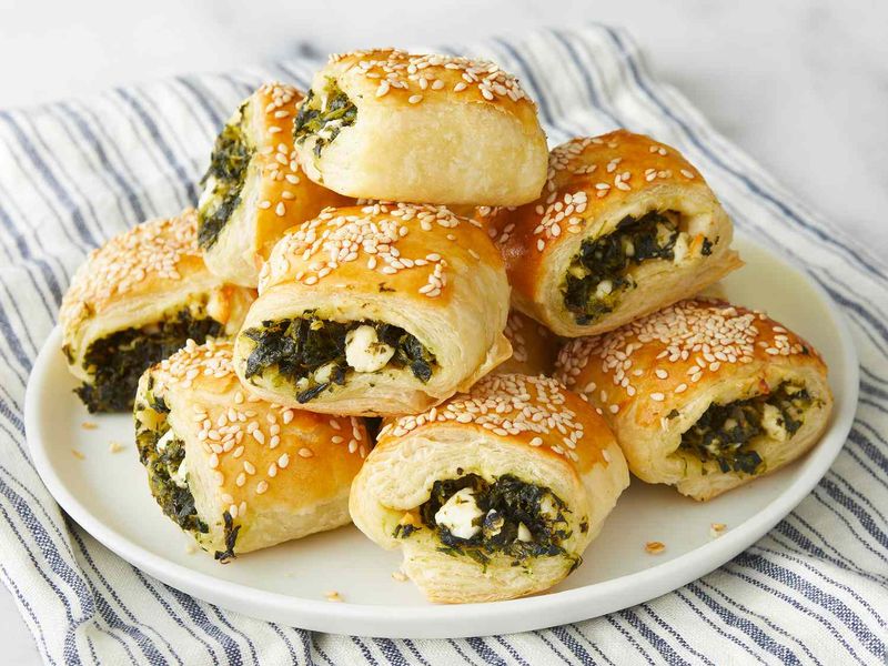 Spinach And Feta Puff Pastry Parcels