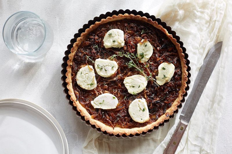 Tangy Goat's Cheese And Caramelised Onion Tart