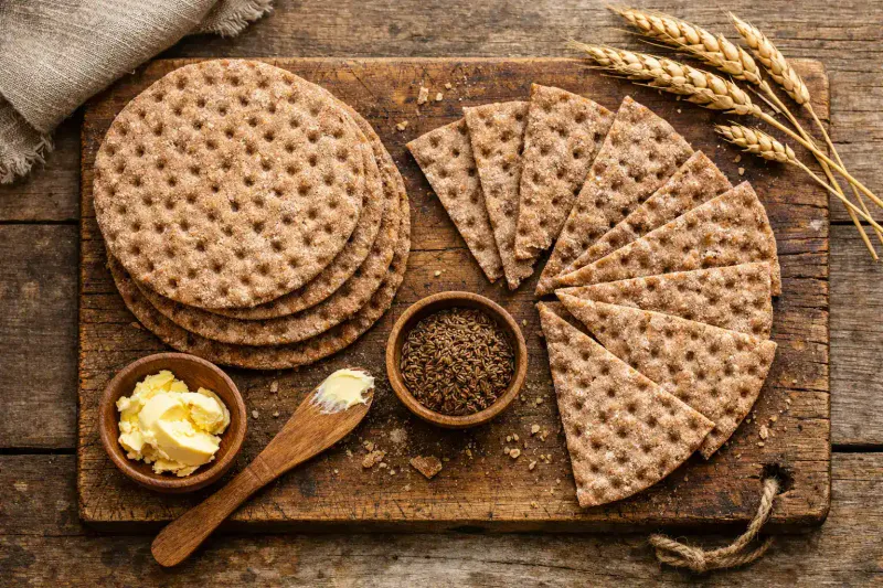 Sweden – Crispbread With Cheese And Coffee