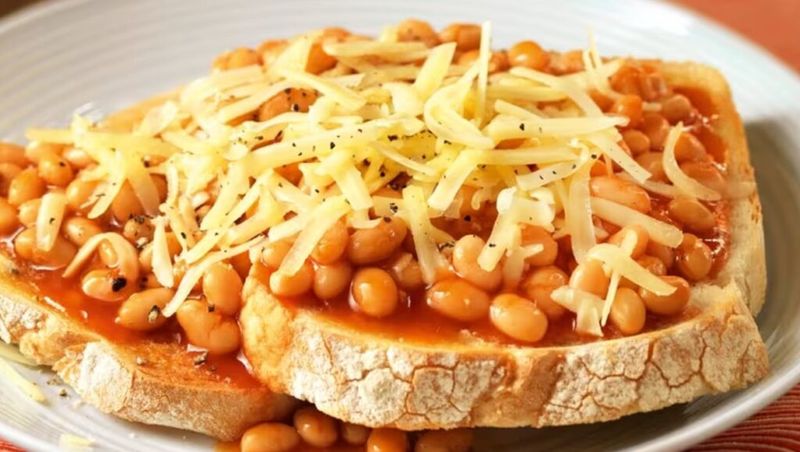 Beans On Toast With Grated Cheese