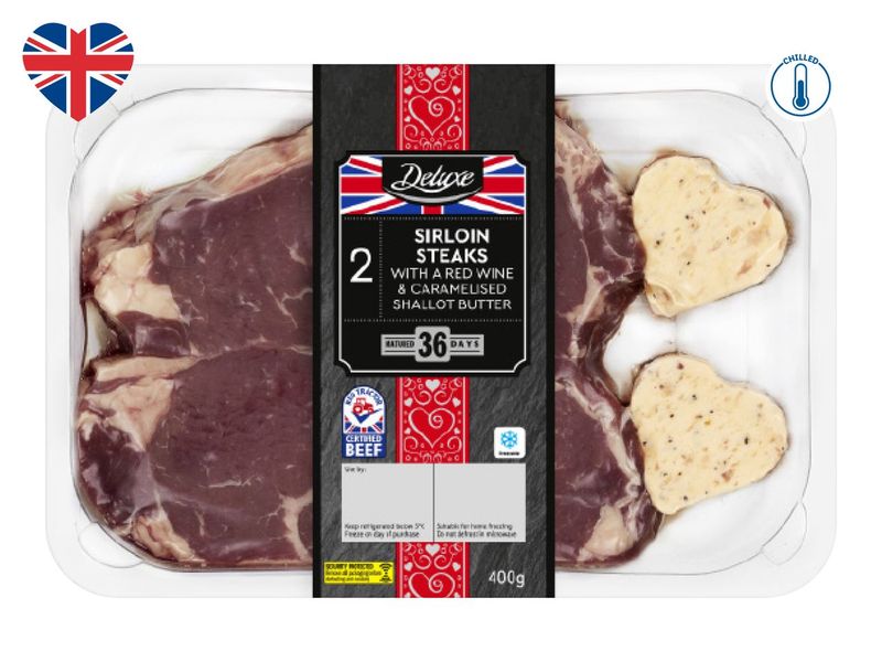 Deluxe 2 British Beef Sirloin Steaks 