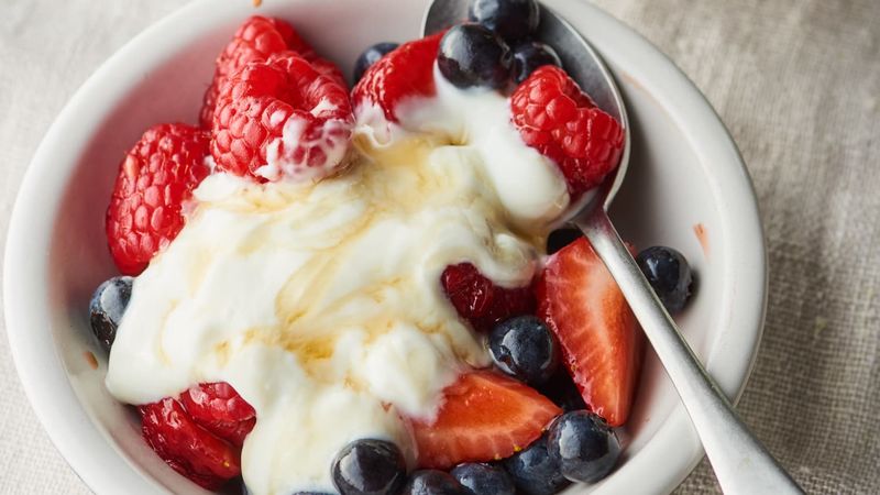 Greek Yoghurt With Honey And Berries