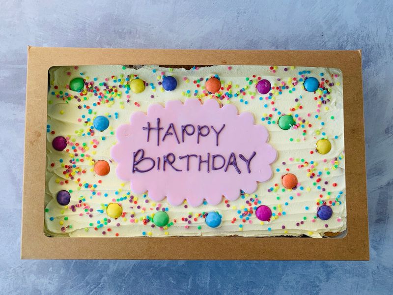 Supermarket Celebration Cakes And Bakery Traybakes