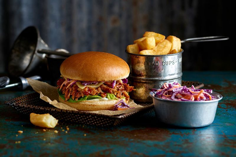 Beef Burger With Proper Chips