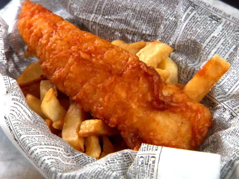 Fish And Chips With Proper Batter