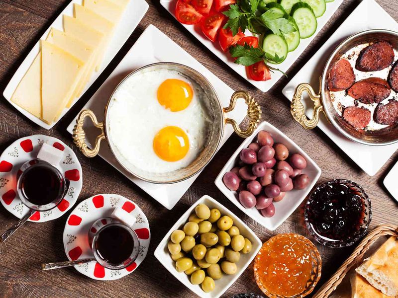 Turkey – Bread, Cheese, Olives, And Eggs