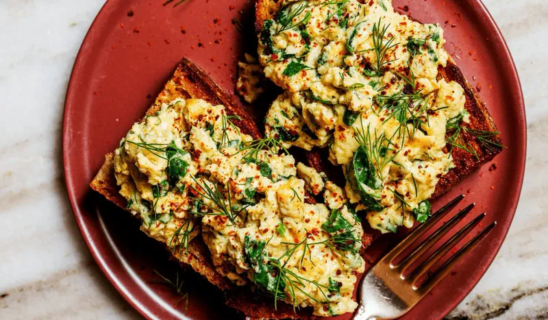 Scrambled Eggs On Wholemeal Toast