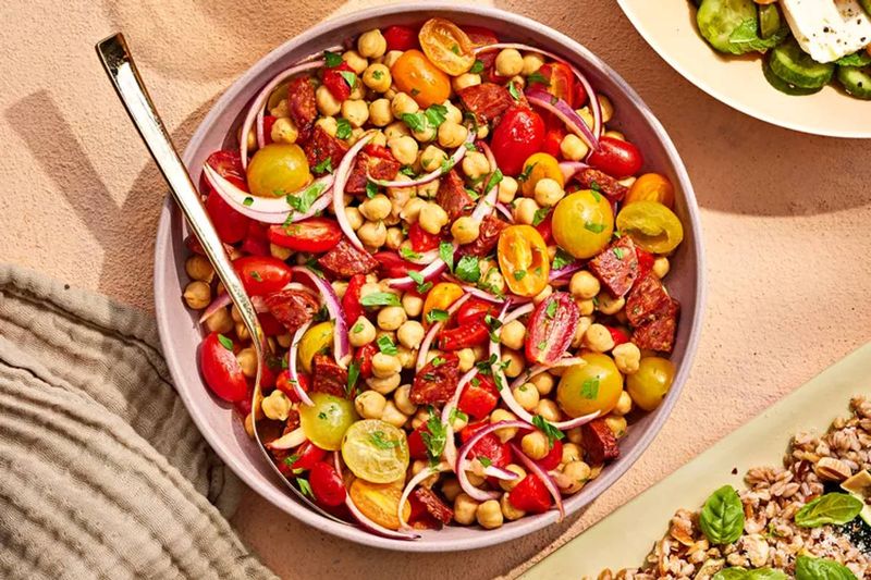 Warm Chorizo And Chickpea Salad