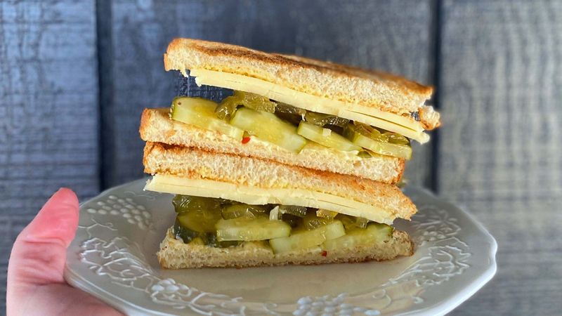 Cheese And Pickle Sandwich