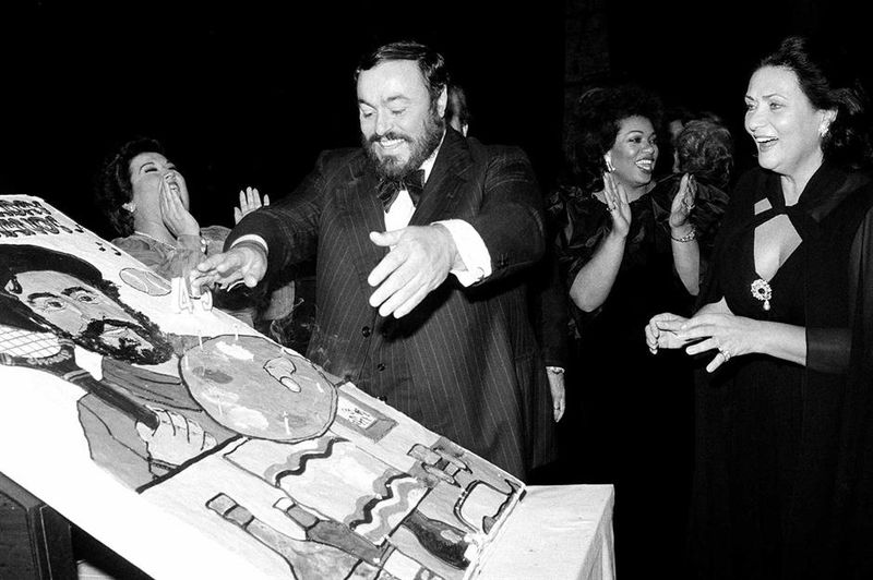 Luciano Pavarotti's Artistic Cake Portrait, 1980