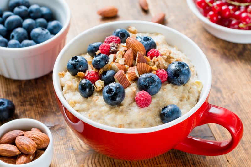 Porridge With Milk And Fresh Fruit