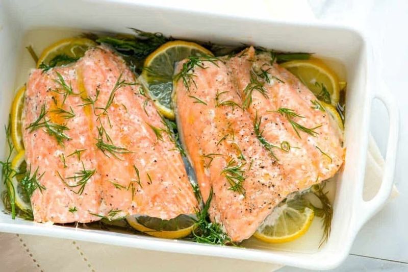 Baked Salmon With Lemon And Dill Potatoes