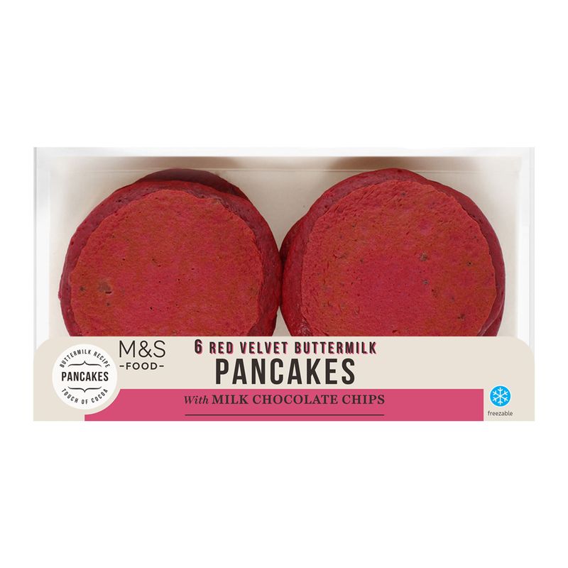 6 Red Velvet Pancakes