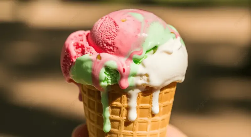 Ice Cream Cones On Warm Days