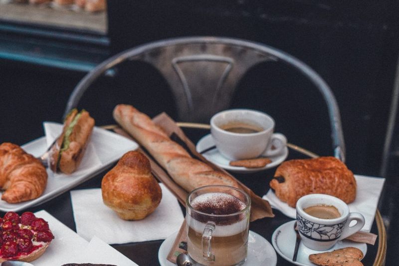 France – Croissant Or Tartine With Coffee