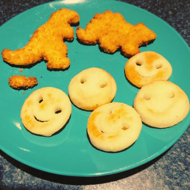 Potato Smiles And Turkey Dinosaurs