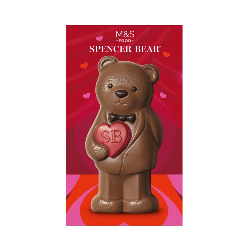 Valentine's Spencer Bear Milk Chocolate Hollow